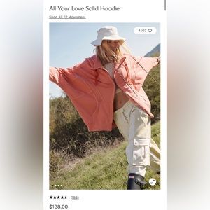 NWT Free People All Your Love Solid Hoodie, Small